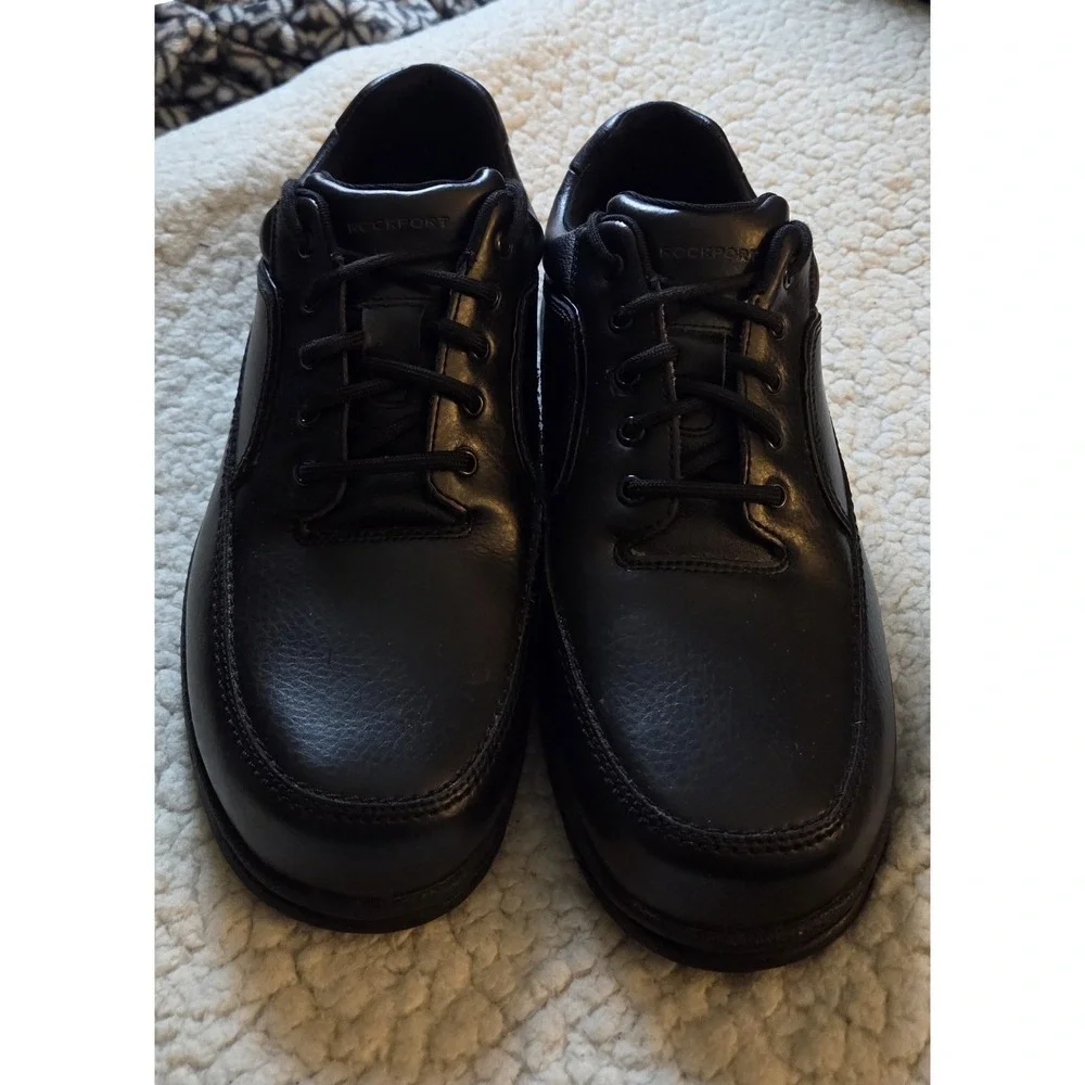 Rockport Men's Black Leather Walking Comfort Shoes Size 13 Lace Up Casual